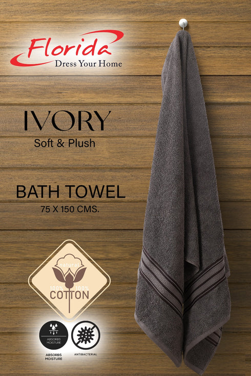 Ivory by Florida 100% Pure Cotton 400 GSM Bath Towel